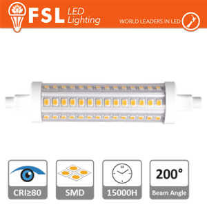 R7s - 9,5W 2700K 1160LM >200º 25*118mm CRI80