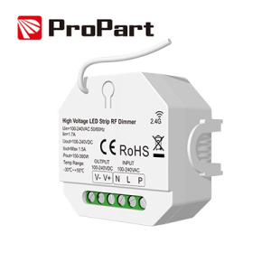 Dimmer RF LED 1 Canale - 1.5A, 100-240V per Strisce LED ad Alta Tensione