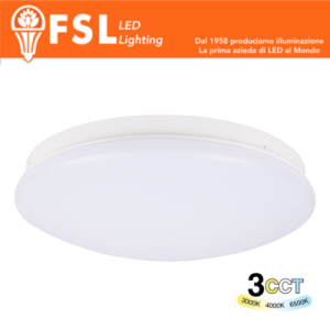 Plafoniera LED 24W Ø364*94mm - 3 in 1 CCT (3000-4000-6500K) IP44