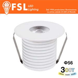 VEGA - Punto luce LED Spotlight  – 3W 3CCT – 56*57 – IP20 - Driver Eaglerise