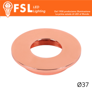 VEGA - Cover Piatta per Punto Luce LED – Ø37 – Oro Rosa