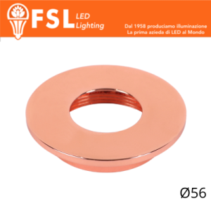 VEGA - Cover Piatta per Punto Luce LED – Ø56 – Oro Rosa