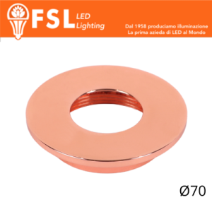 VEGA - Cover Piatta per Punto Luce LED – Ø70 – Oro Rosa