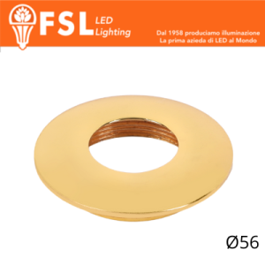 VEGA - Cover Curva per Punto Luce LED – Ø56 – Oro