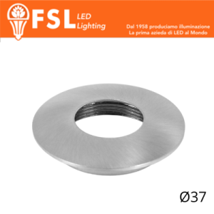 VEGA - Cover Curva per Punto Luce LED – Ø37 – Nichel Satinato