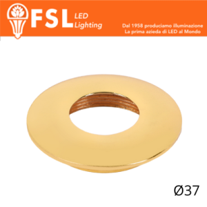VEGA - Cover Curva per Punto Luce LED – Ø37 – Oro